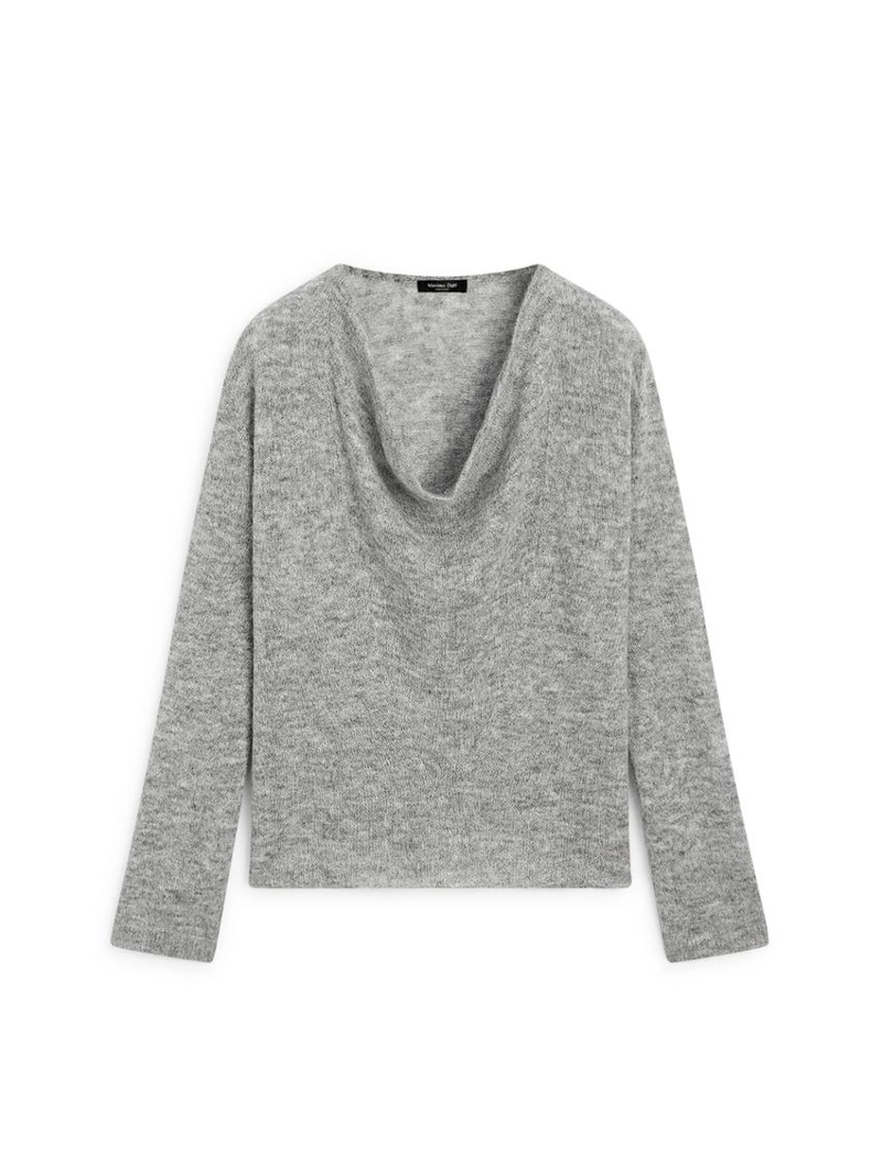 Джемпер из вязаного полотна с воротником-хомутом