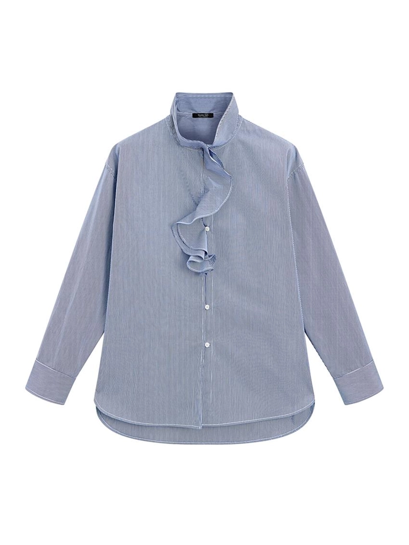 Рубашка с воротником с оборками