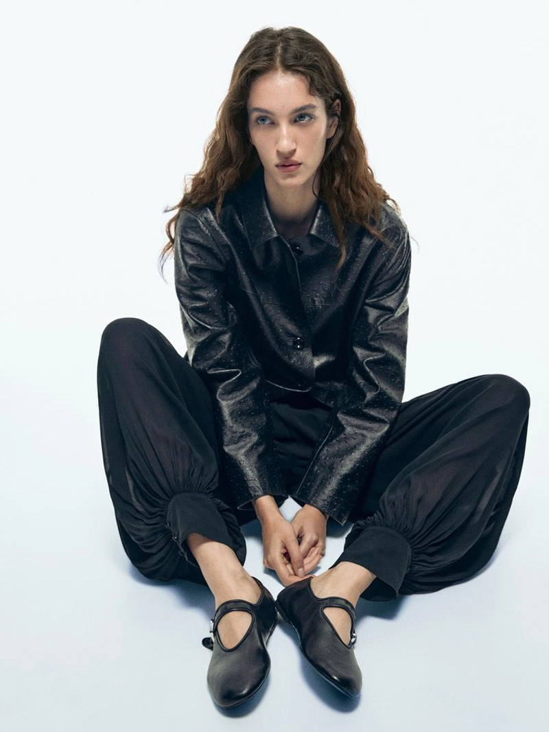 Мягкие балетки из натуральной кожи