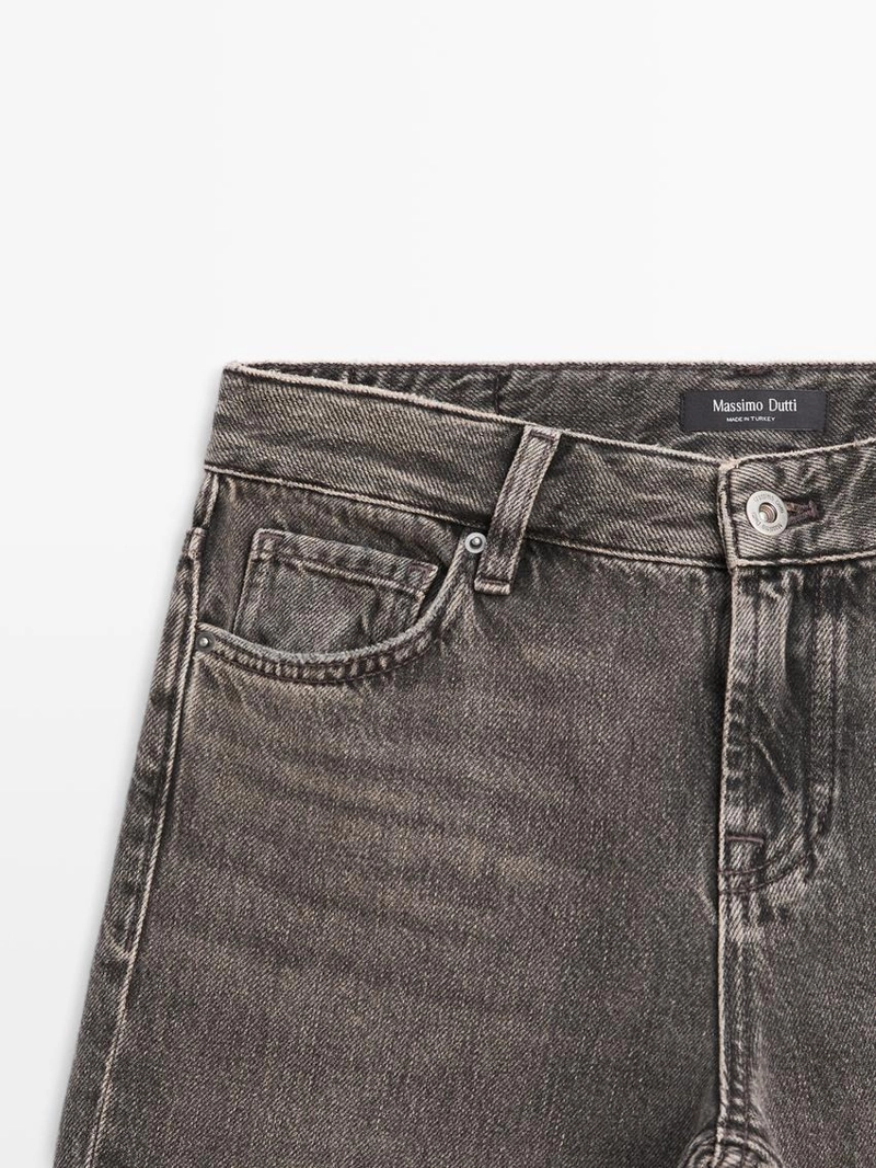 Джинсы прямого кроя с низкой посадкой