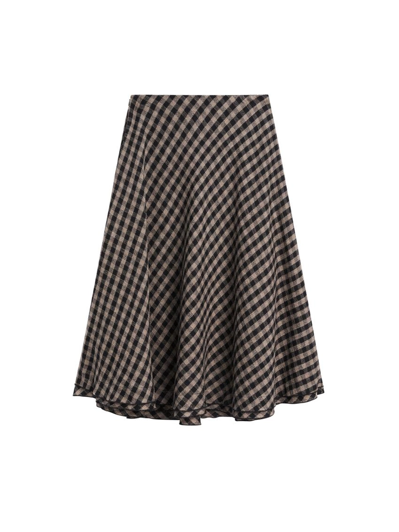 Расклешенная юбка с клетчатым узором