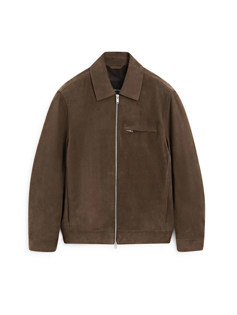 Короткая куртка из замши