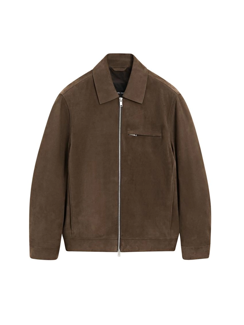 Короткая куртка из замши