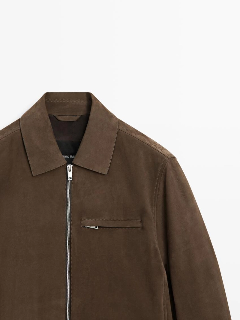 Короткая куртка из замши