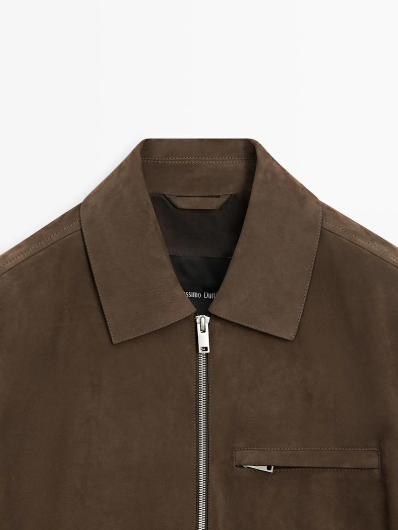 Короткая куртка из замши