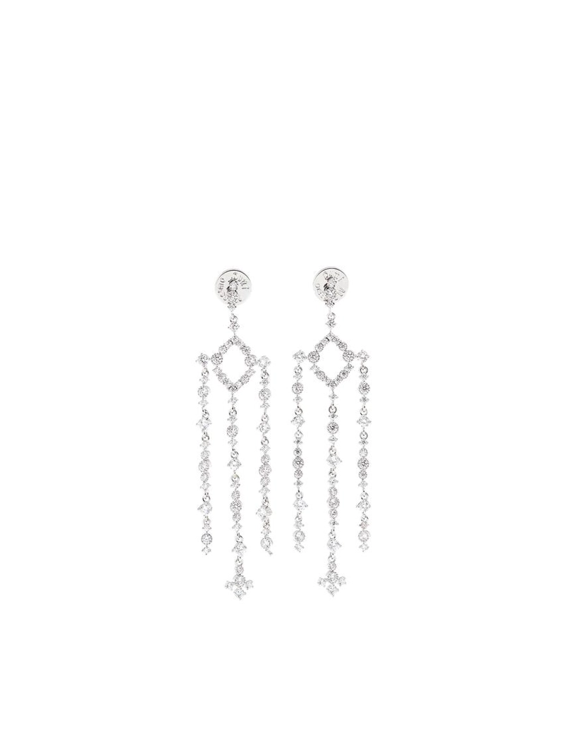 Серьги каплевидные с кристаллами