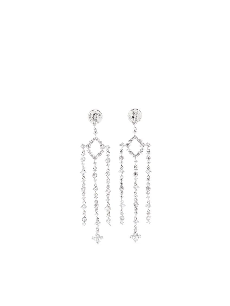 Серьги каплевидные с кристаллами