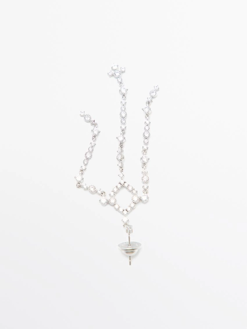 Серьги каплевидные с кристаллами