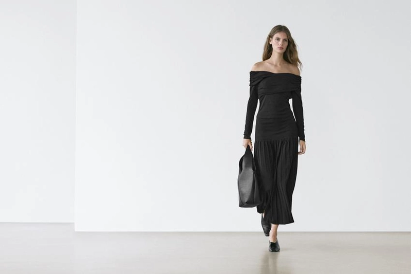 Топ из ленцелла и шерстяной смеси с открытыми плечами