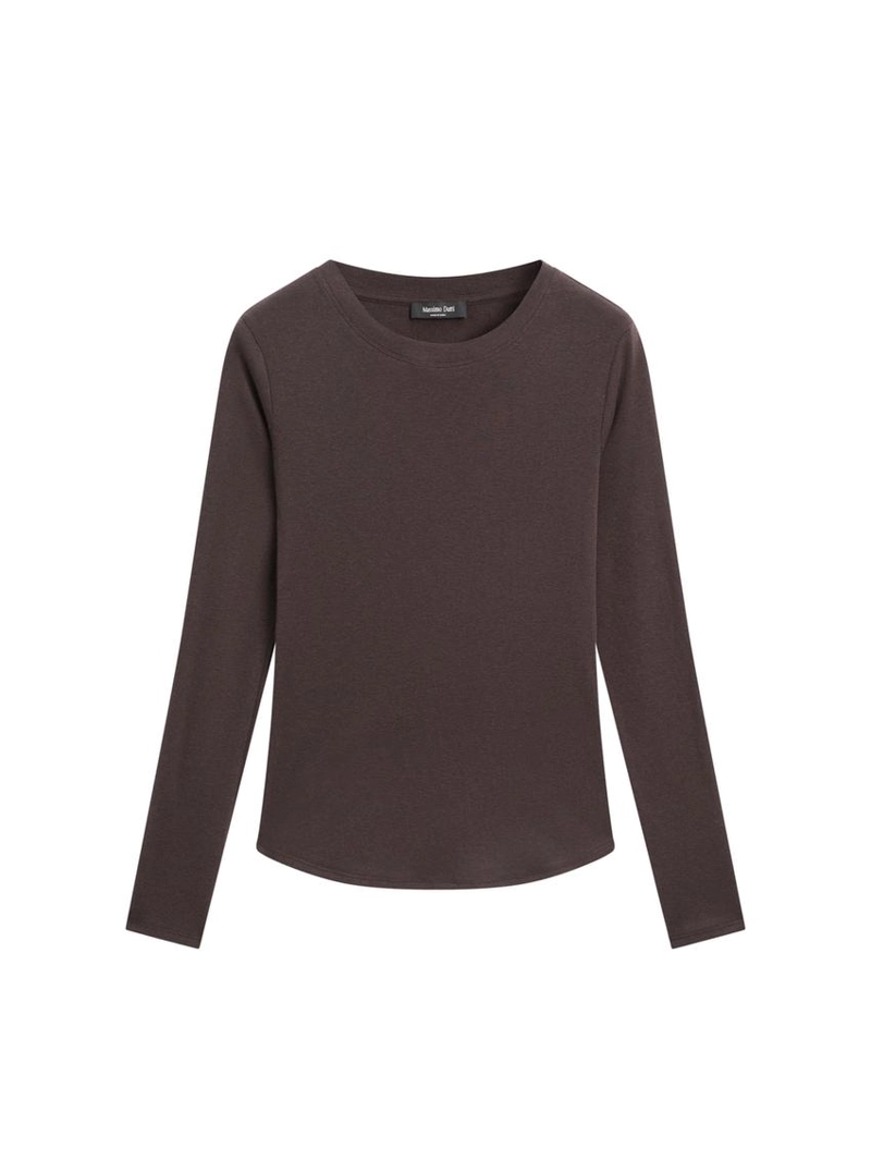 Футболка из хлопкового микса с длинным рукавом