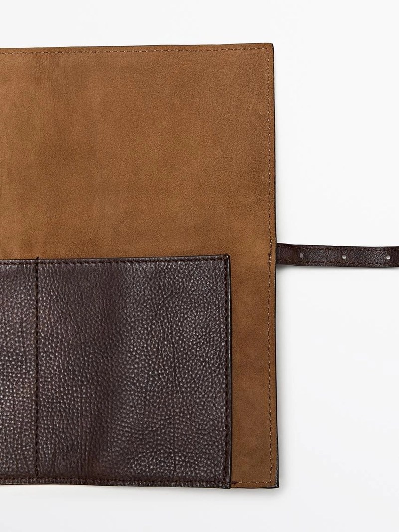 Чехол для технических аксессуаров из натуральной кожи нубук