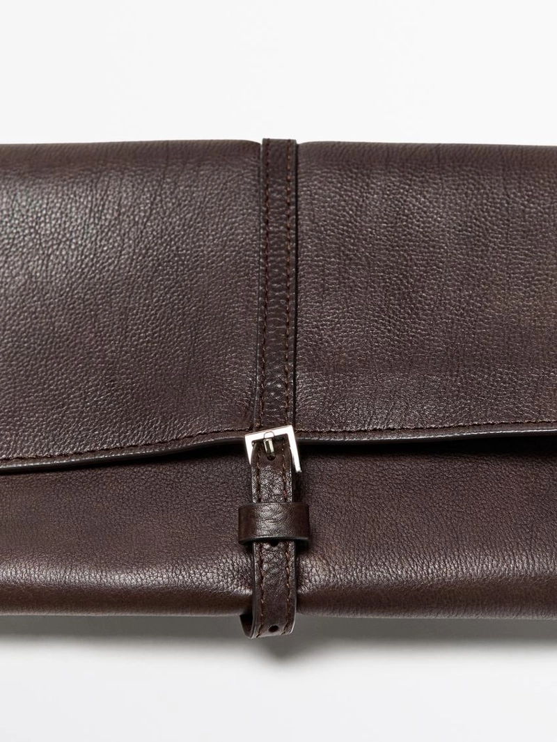 Чехол для технических аксессуаров из натуральной кожи нубук