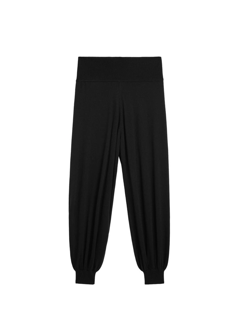 Шерстяные вязаные брюки-саруэль