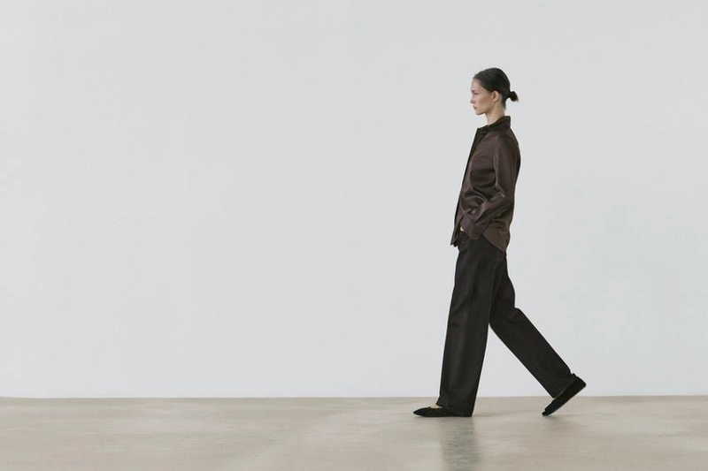 Рубашка с полосками и свободным покроем