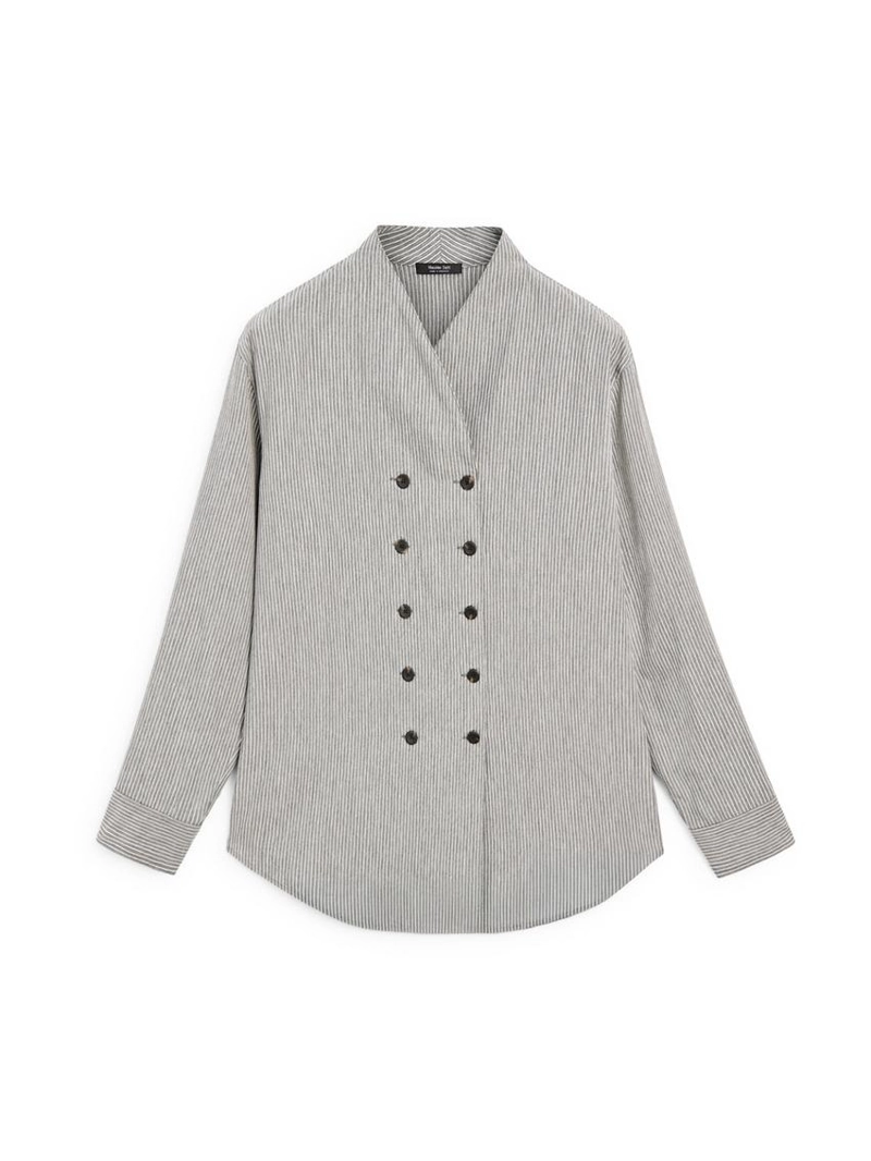 Рубашка с полосатым узором и пуговицами