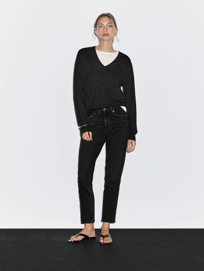 Джинсы Slim Fit укороченные со средней посадкой