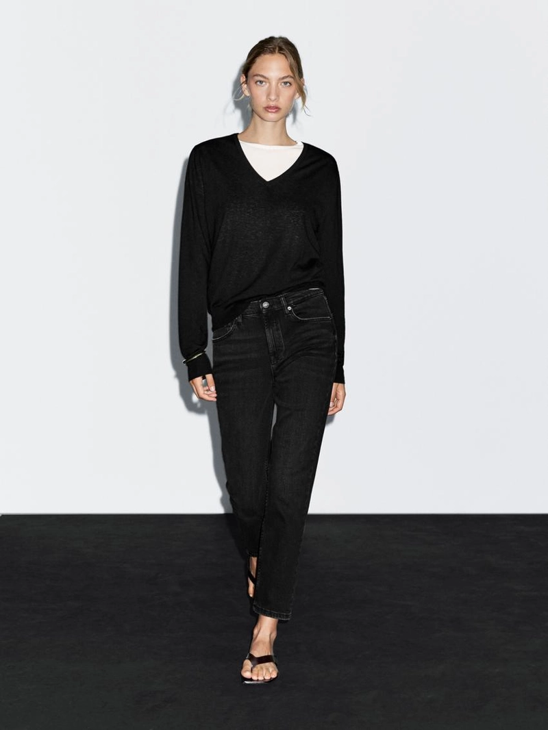 Джинсы Slim Fit укороченные со средней посадкой