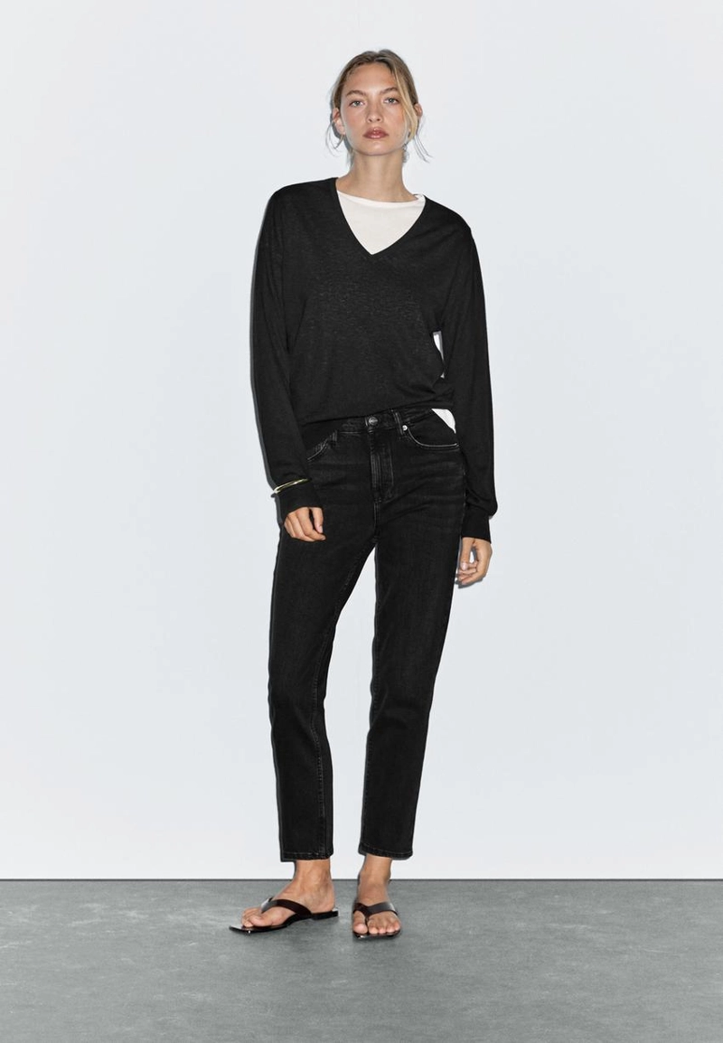 Джинсы Slim Fit укороченные со средней посадкой