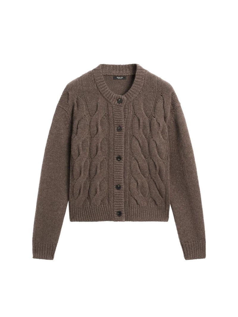 Кардиган с косами из шерстяной смеси