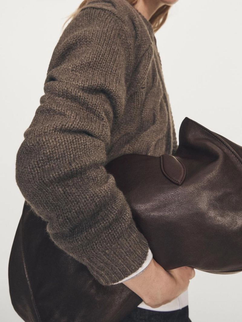 Кардиган с косами из шерстяной смеси