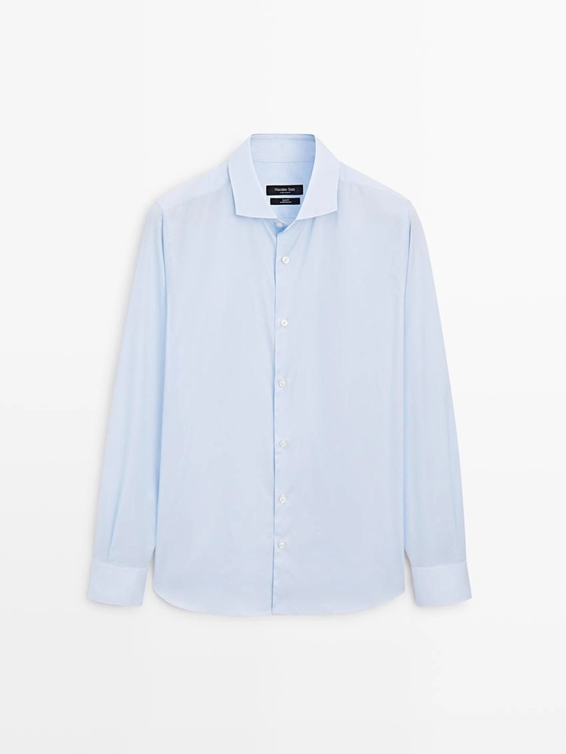 Рубашка slim fit из 100% хлопка