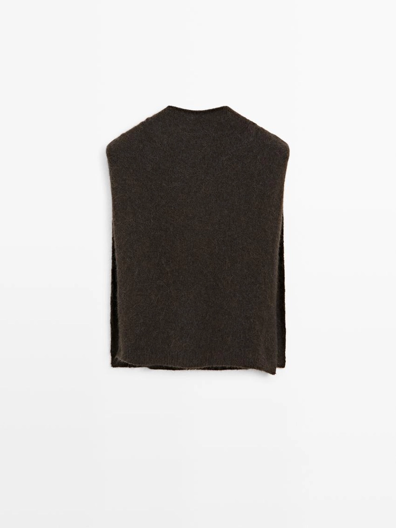 Шапка с капюшоном из альпаки