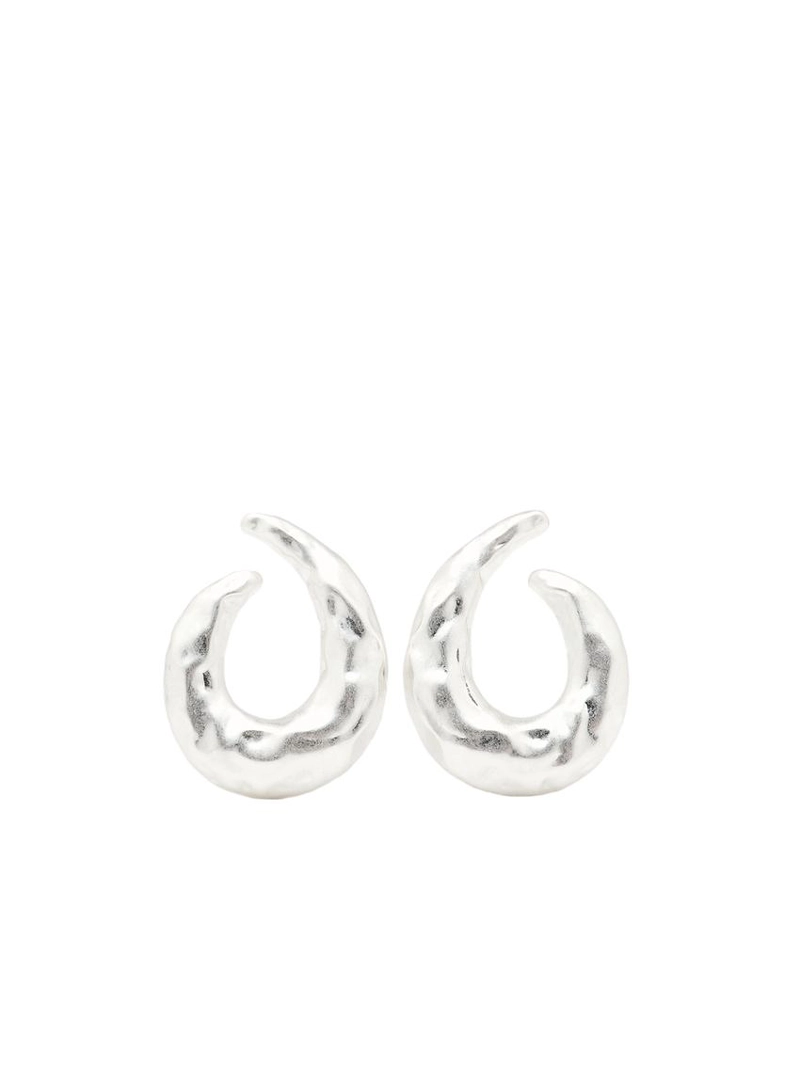 Серьги-кольца с текстурой