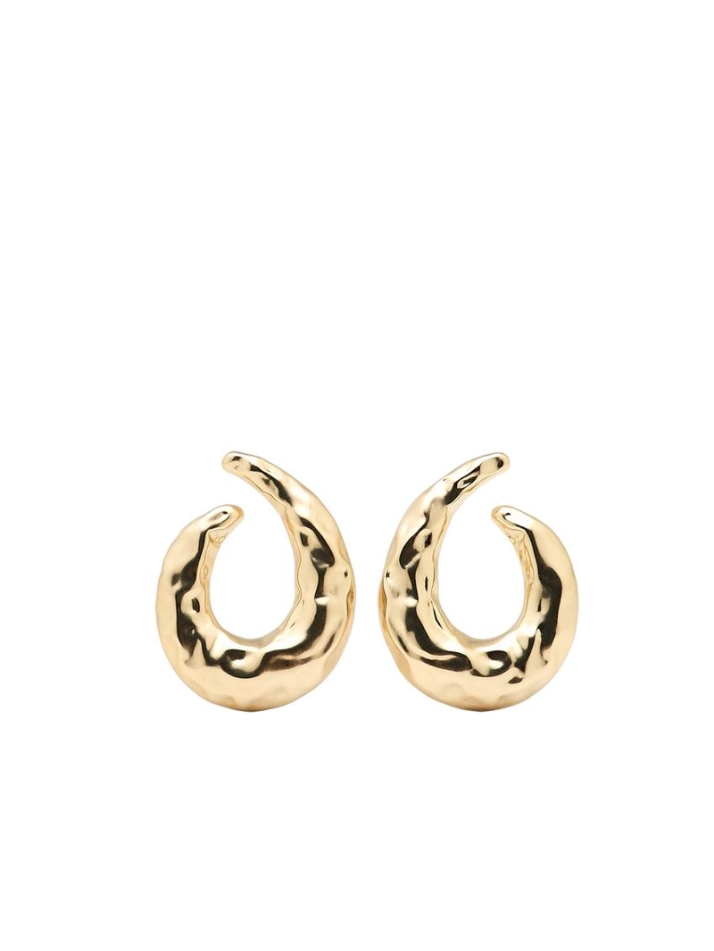 Серьги-кольца с текстурой