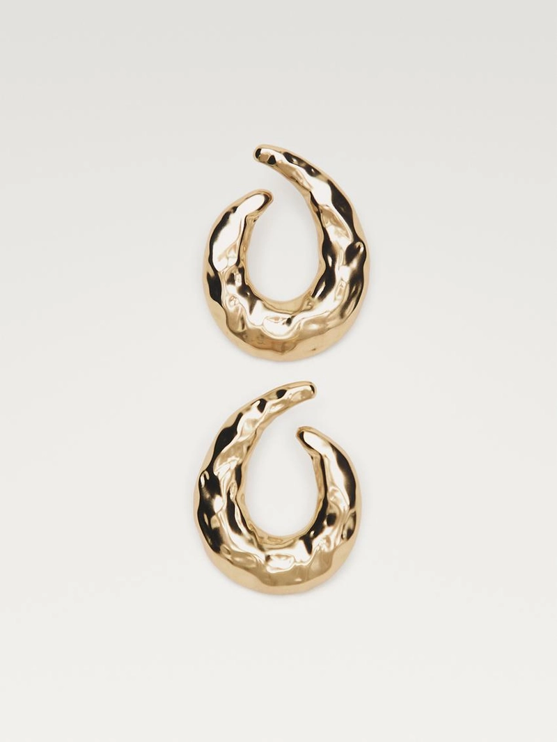 Серьги-кольца с текстурой