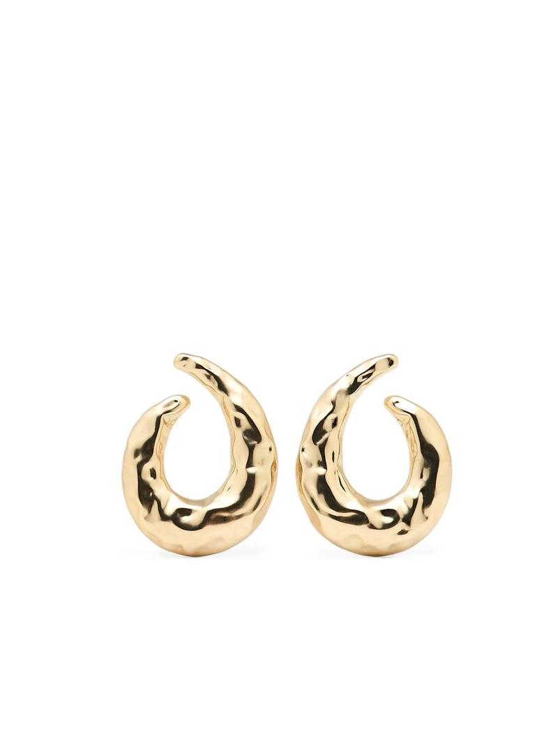 Серьги-кольца с текстурой