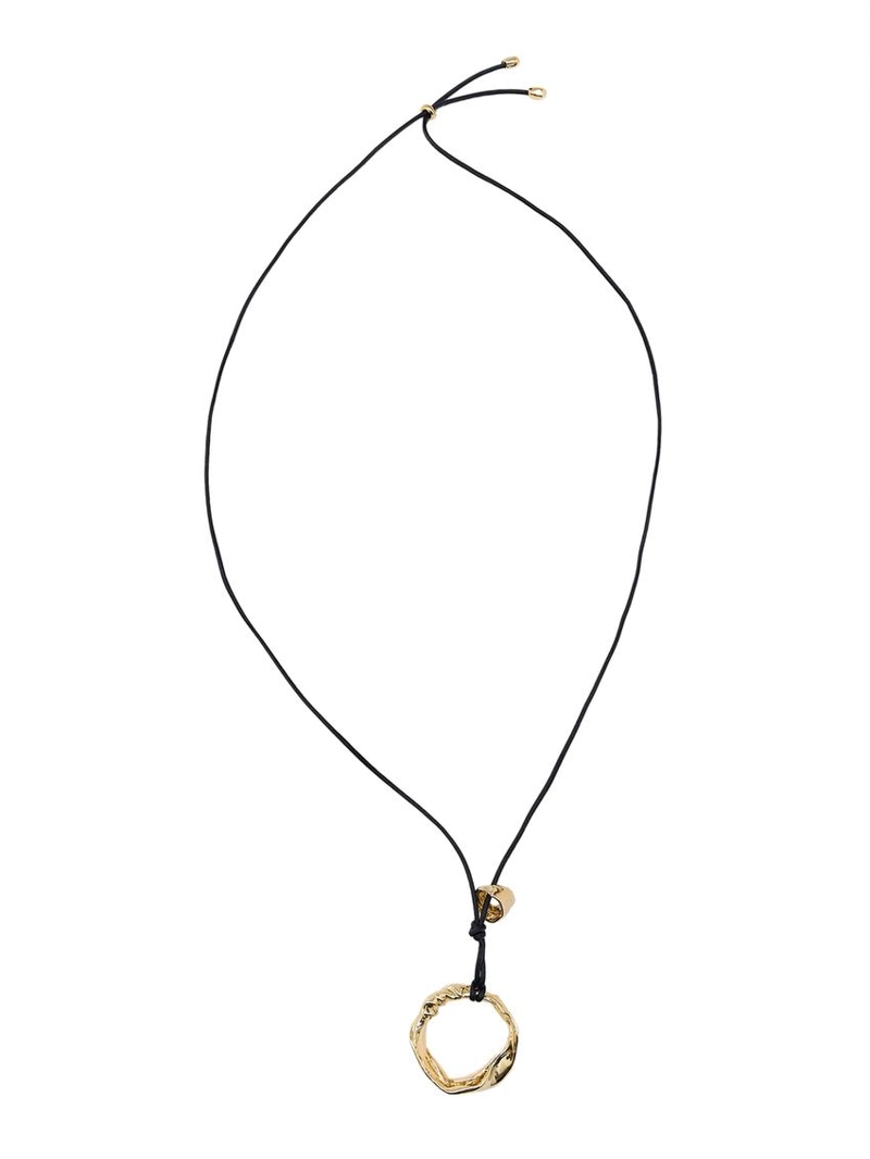 Кожаное ожерелье с неправильным элементом