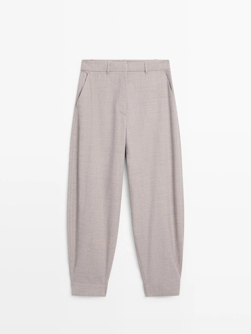 Брюки саруэль с деталями пряжки