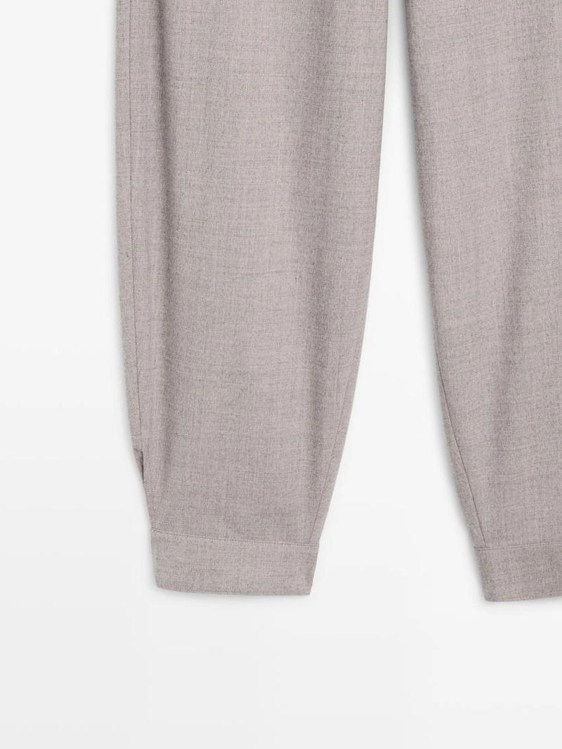 Брюки саруэль с деталями пряжки