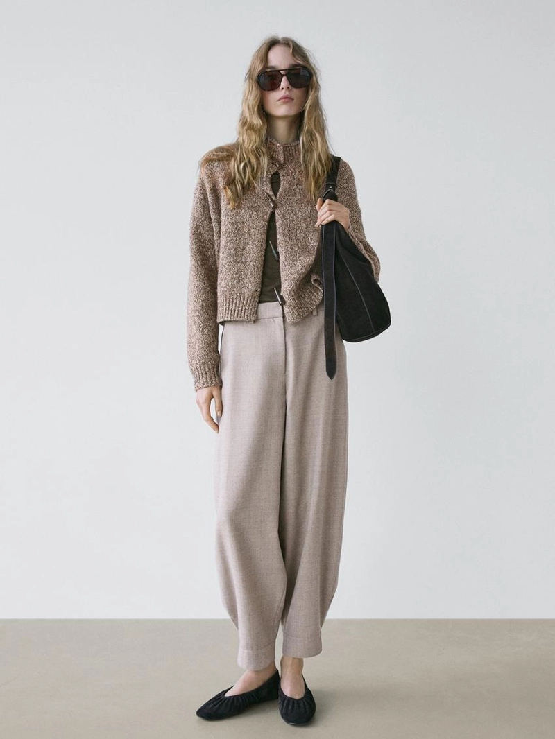 Брюки саруэль с деталями пряжки