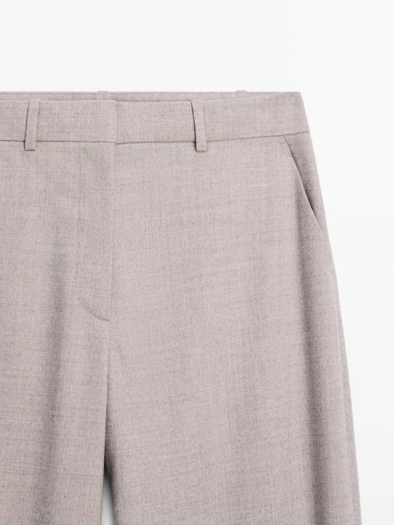 Брюки саруэль с деталями пряжки