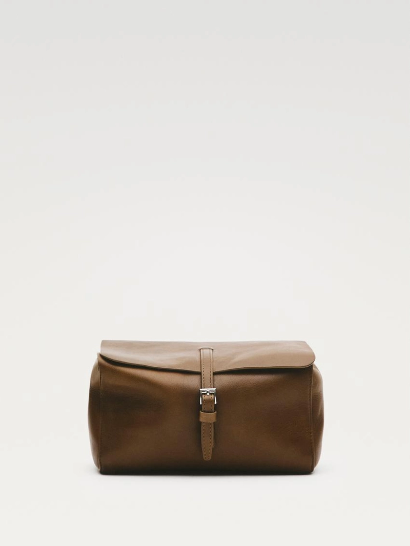 Косметичка для путешествий из натуральной кожи