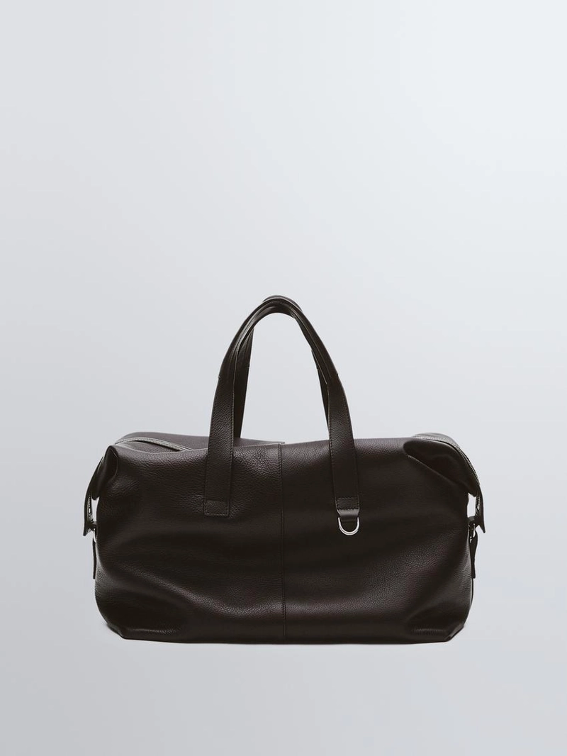 Сумка-дюфель из кожи непа