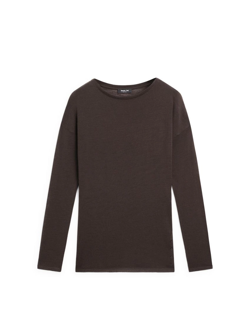 Топ из шерстяной смеси с драпировкой и рукавами летучей мыши