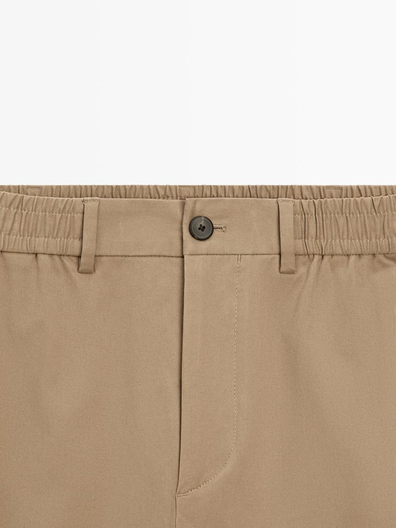 Брюки jogger fit из хлопкового микса