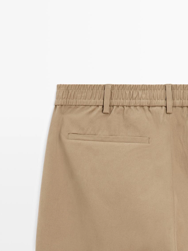 Брюки jogger fit из хлопкового микса