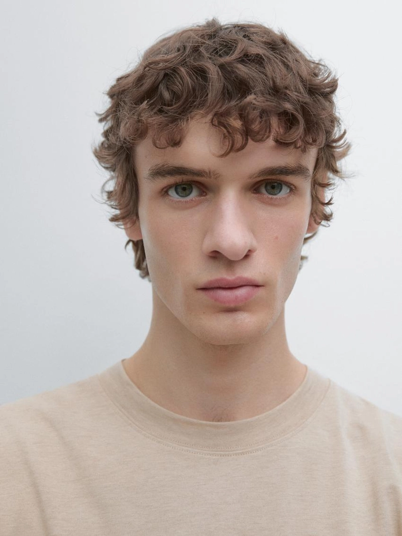 Футболка с короткими рукавами из хлопково-вискозной смеси