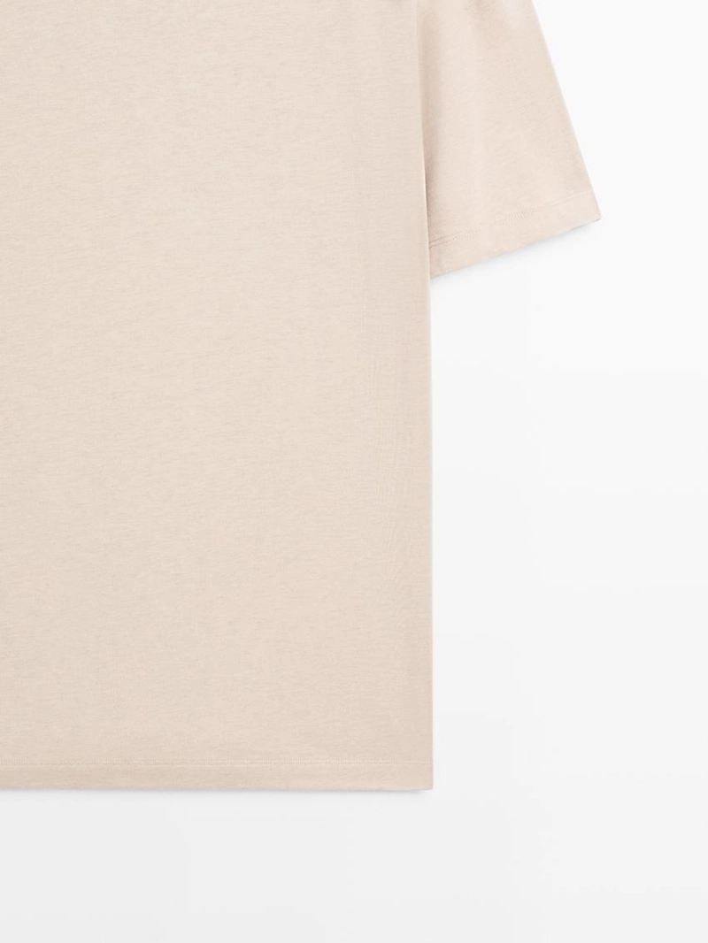 Футболка с короткими рукавами из хлопково-вискозной смеси