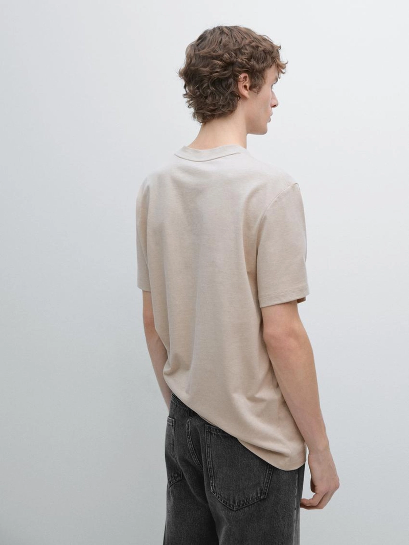 Футболка с короткими рукавами из хлопково-вискозной смеси