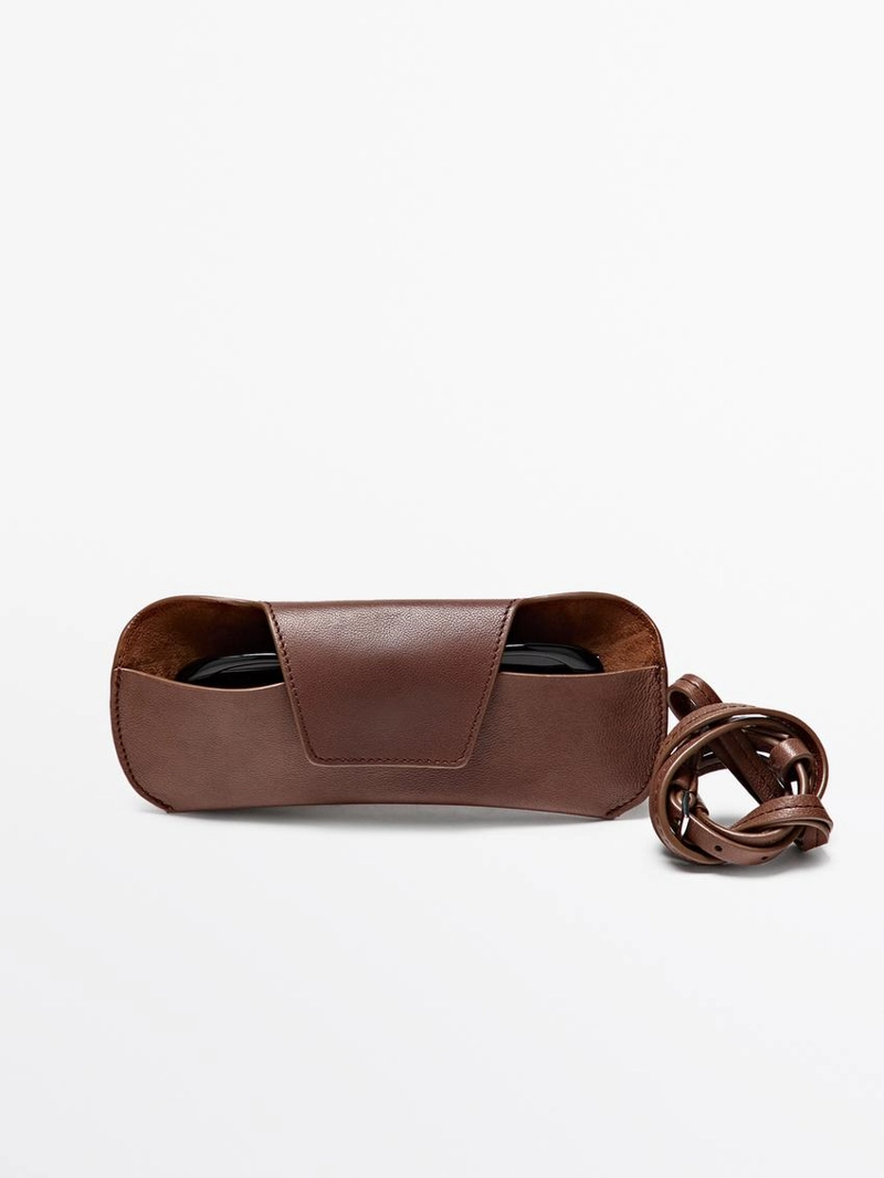 Футляр для солнечных очков из натуральной кожи nappa