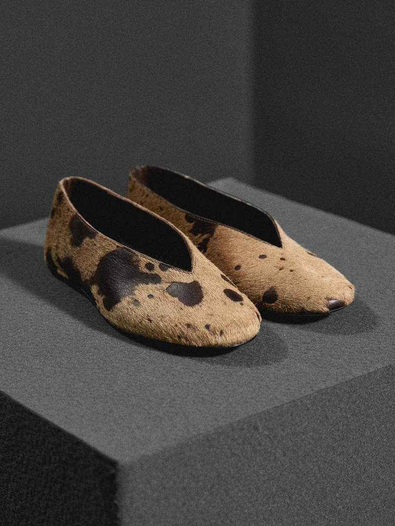 Балетки с животным принтом