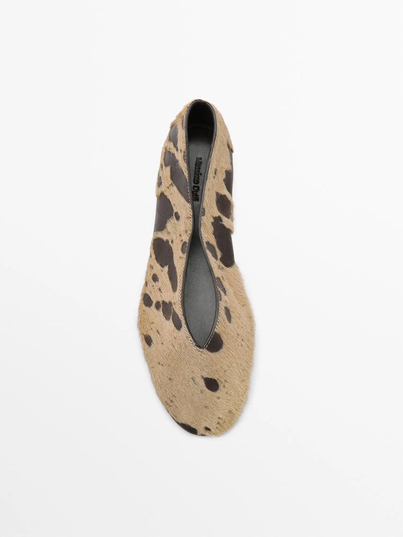 Балетки с животным принтом