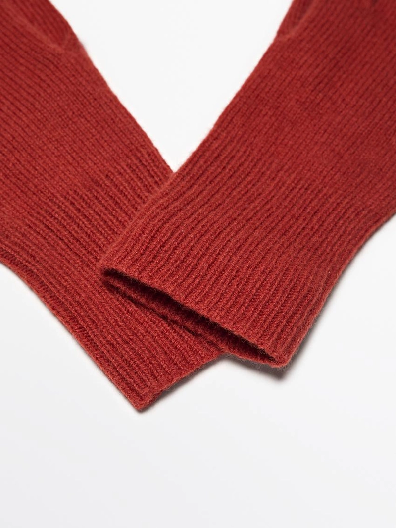 Перчатки из шерстяной смеси вязаные