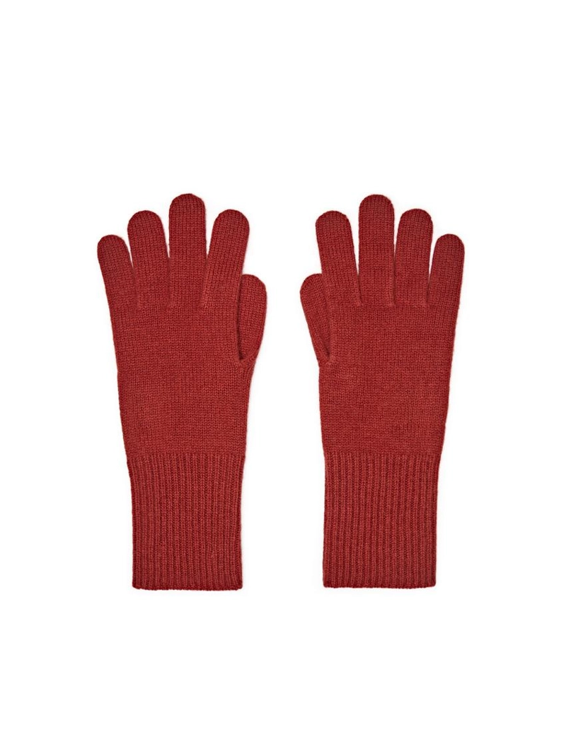 Перчатки из шерстяной смеси вязаные