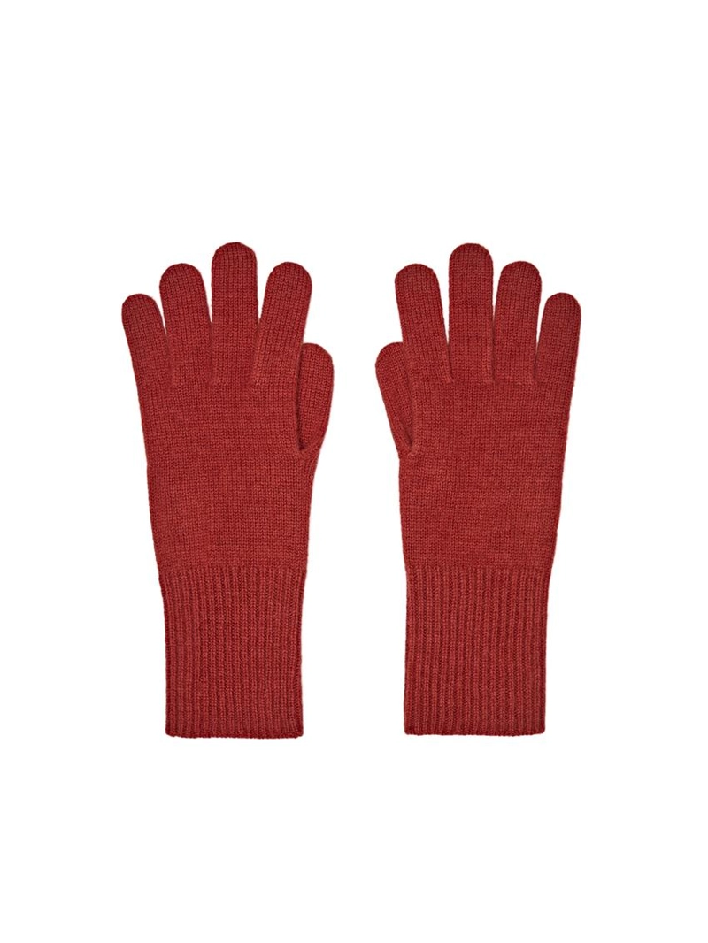 Перчатки из шерстяной смеси вязаные