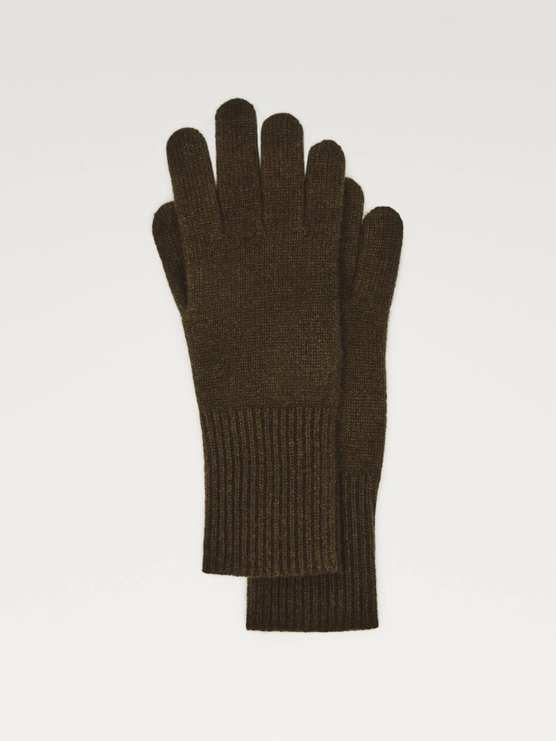 Перчатки из шерстяной смеси вязаные